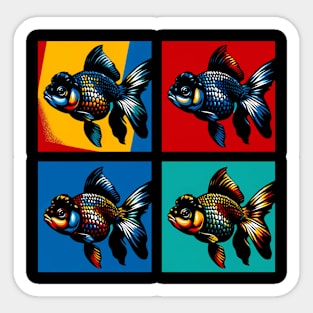 Pop Black Moor Goldfish - Cool Aquarium Fish Sticker